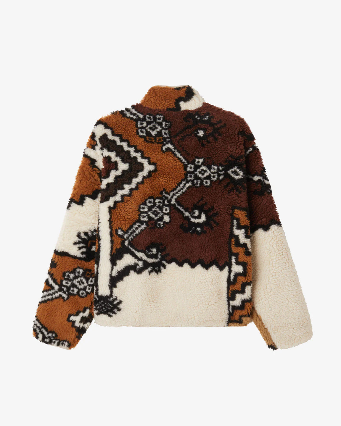 OBEY - MOROCCAN RUG SHERPA JACKET - BROWN MULTI