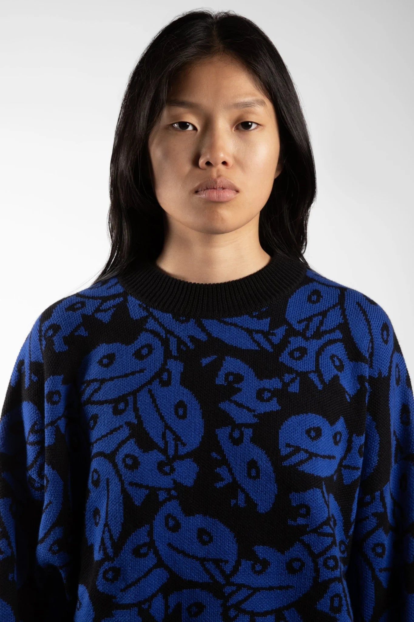 WASTED PARIS - ACID ALLOVER SWEATER - ARENA BLUE/BLACK