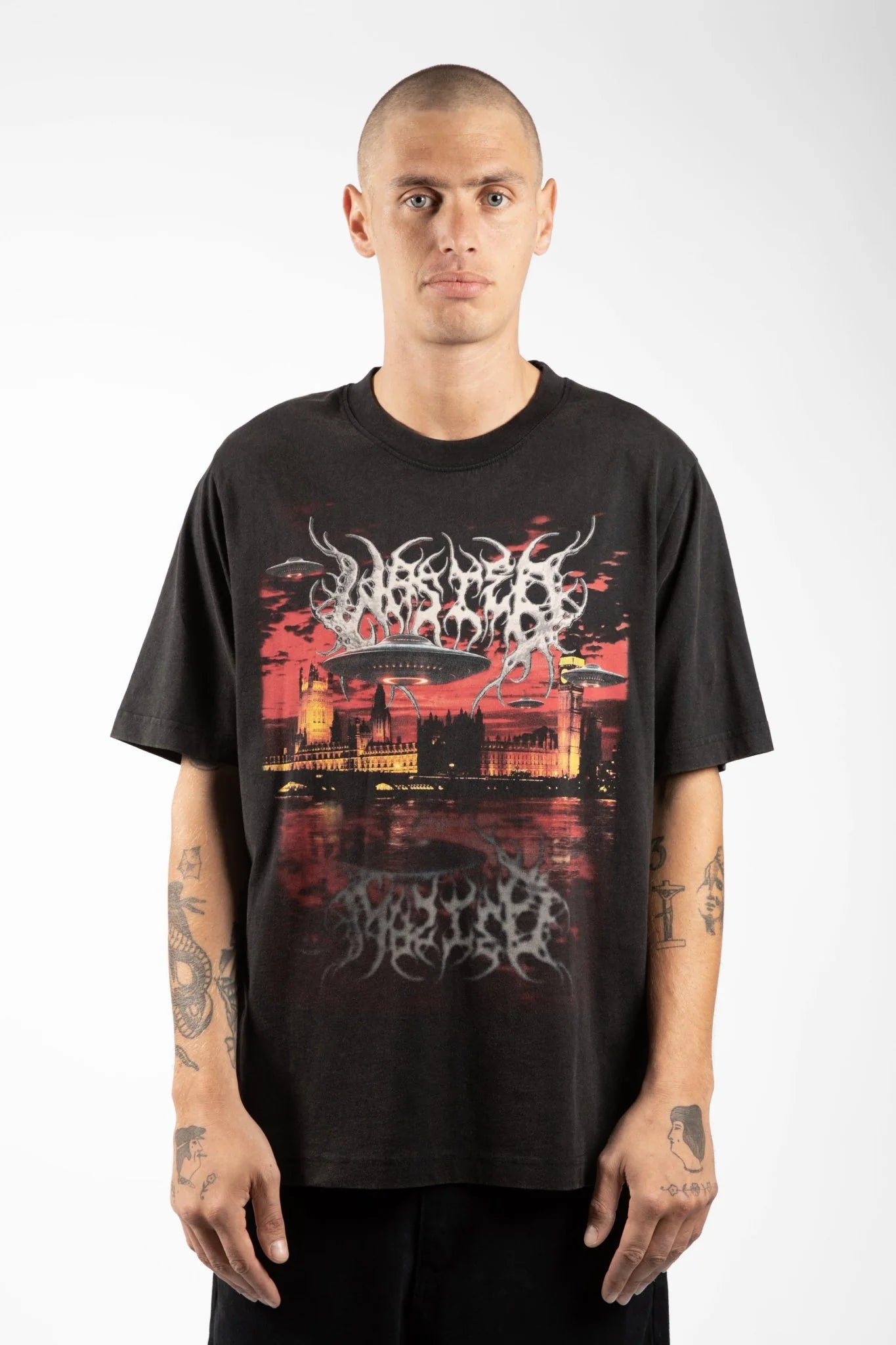 WASTED PARIS - SKYLAB TEE - FADED BLACK