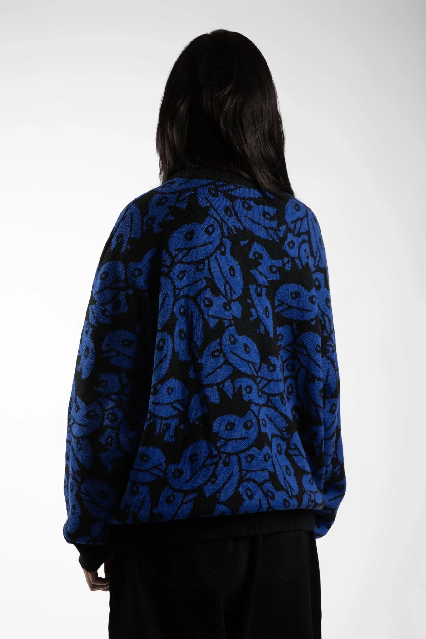 WASTED PARIS - ACID ALLOVER SWEATER - ARENA BLUE/BLACK