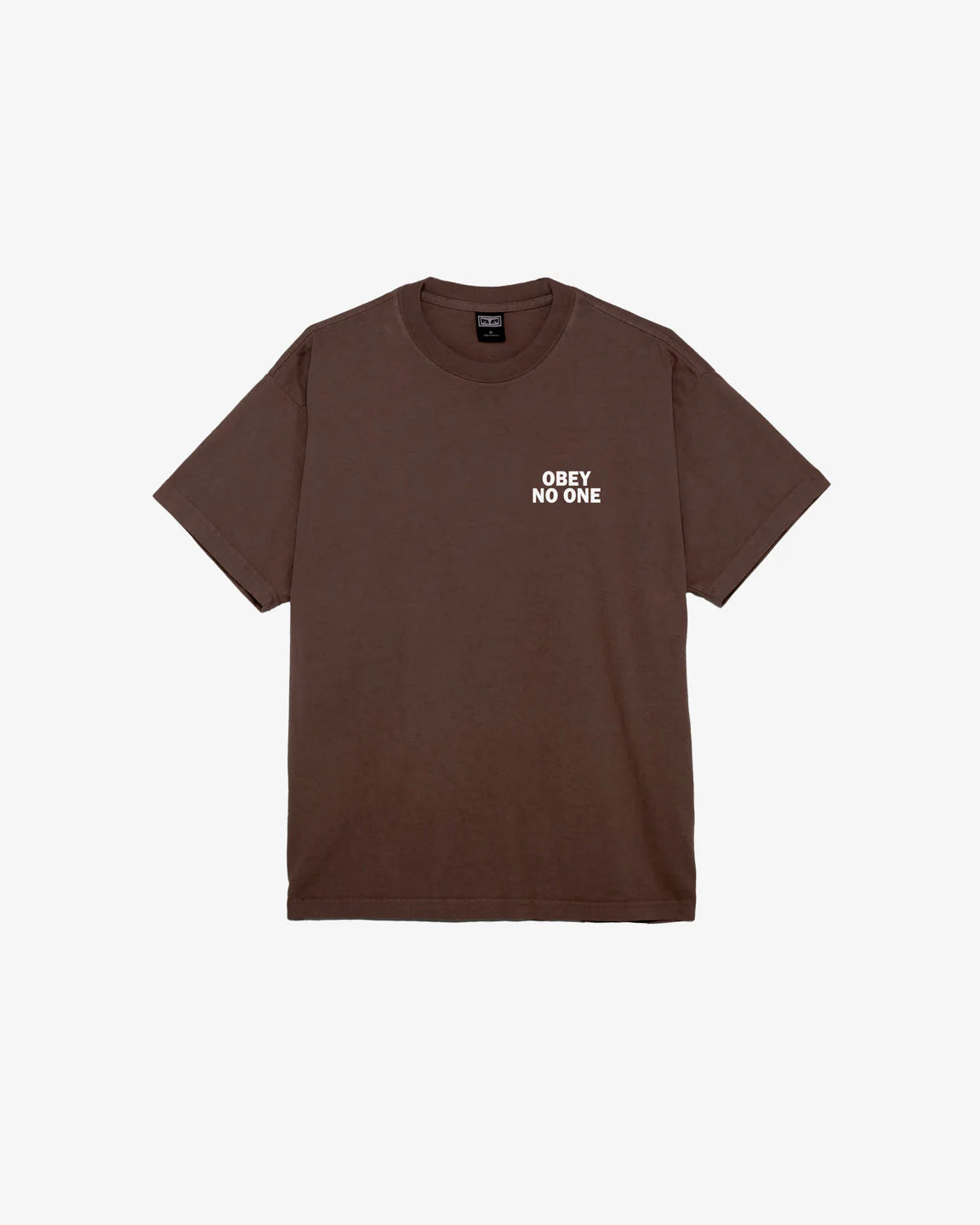 OBEY - OBEY NO ONE HEAVYWEIGHT TEE - JAVA BROWN