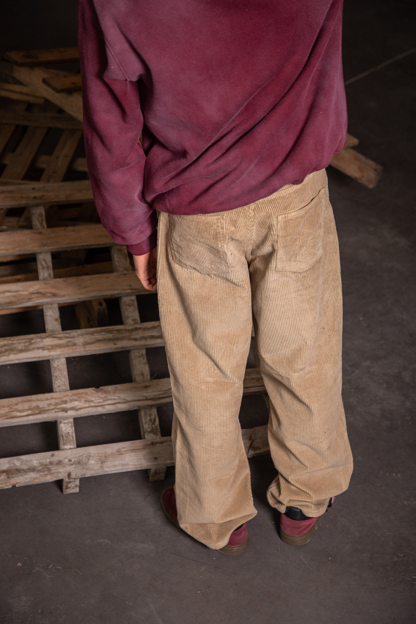 KEEP IT CLEAN - LOOSE PANT CORDUROY - SAND BEIGE