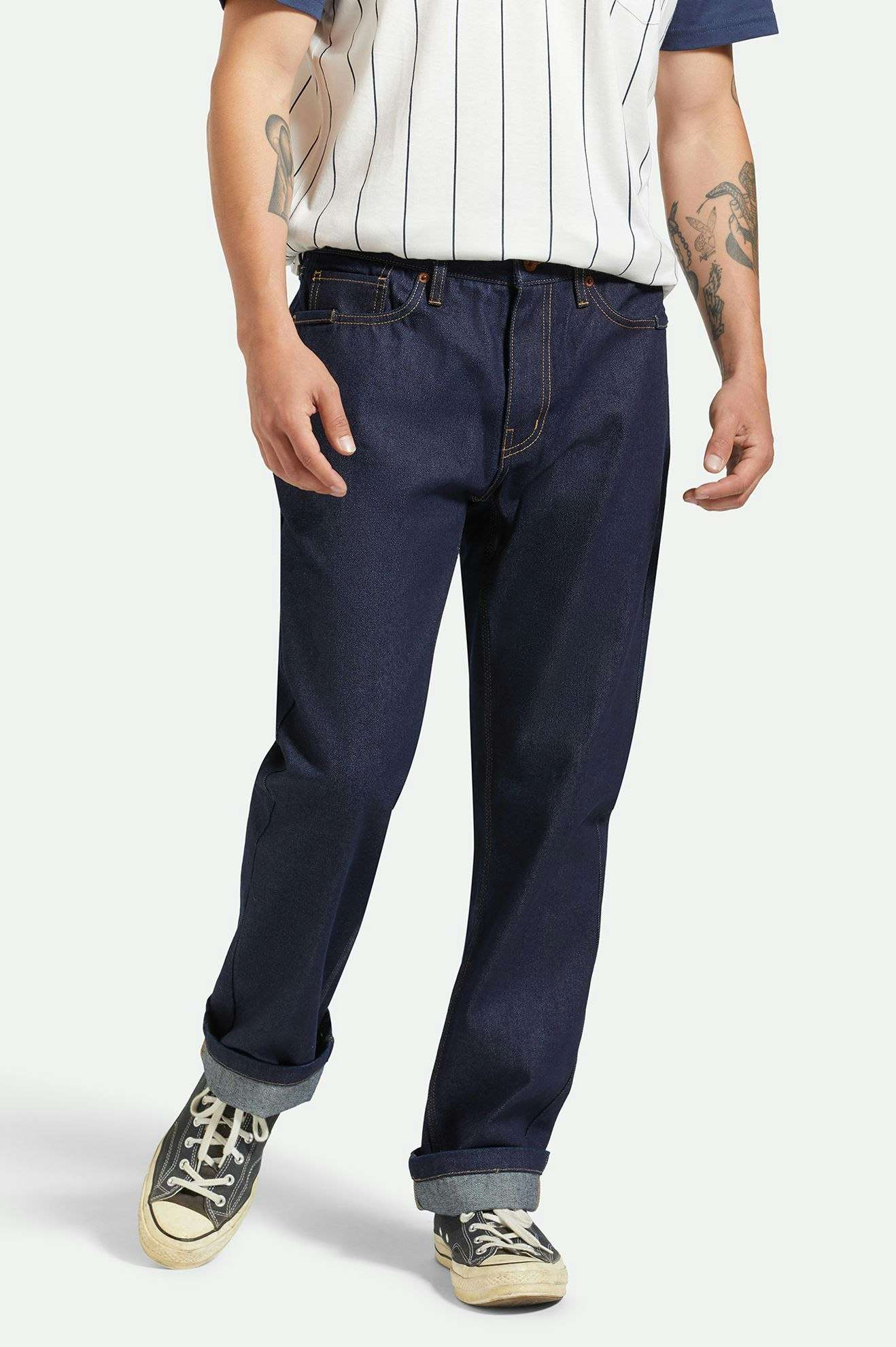 BRIXTON - BUILDERS 5 POCKET PANT - RINSE DENIM