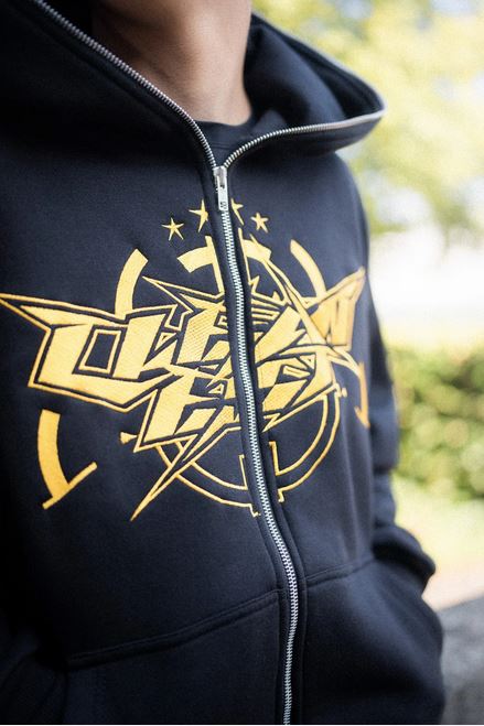 KEEP IT CLEAN - INFINITY FULL ZIPPER HOOD - BLACK/GOLD