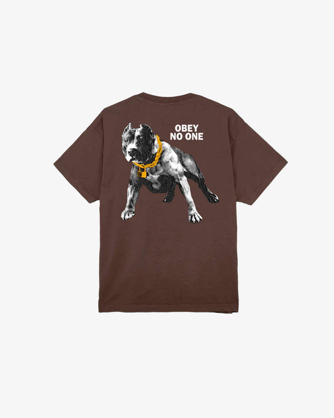 OBEY - OBEY NO ONE HEAVYWEIGHT TEE - JAVA BROWN