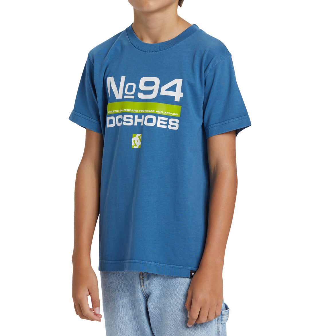 DC - NO 94 SS YOUTH TEE - DARK BLUE ENZYME WASH