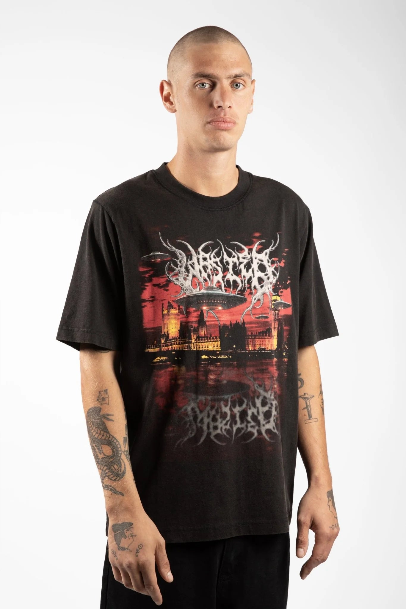 WASTED PARIS - SKYLAB TEE - FADED BLACK