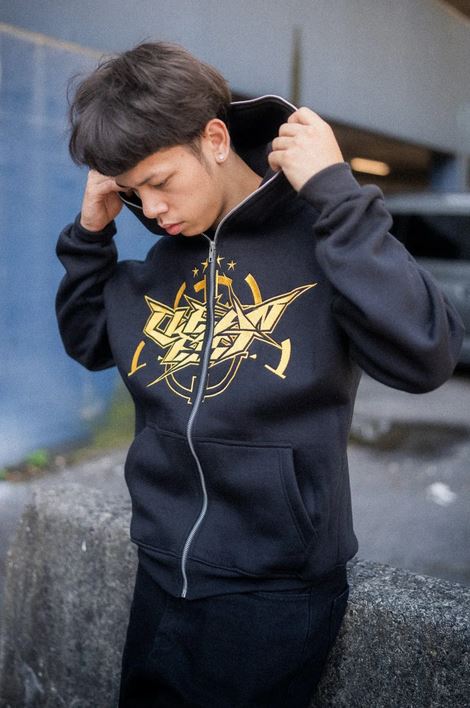 KEEP IT CLEAN - INFINITY FULL ZIPPER HOOD - BLACK/GOLD