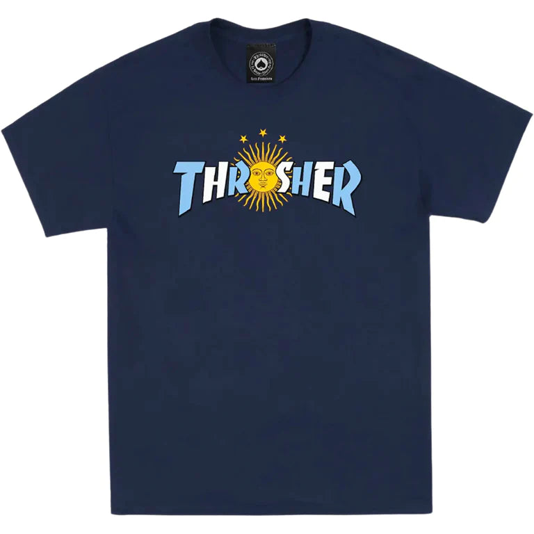 THRASHER - ARGENTINA ESTRELLA TEE - NAVY BLUE