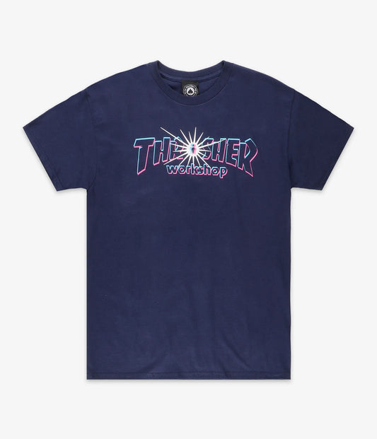 THRASHER X AWS - NOVA SS TEE - NAVY BLUE