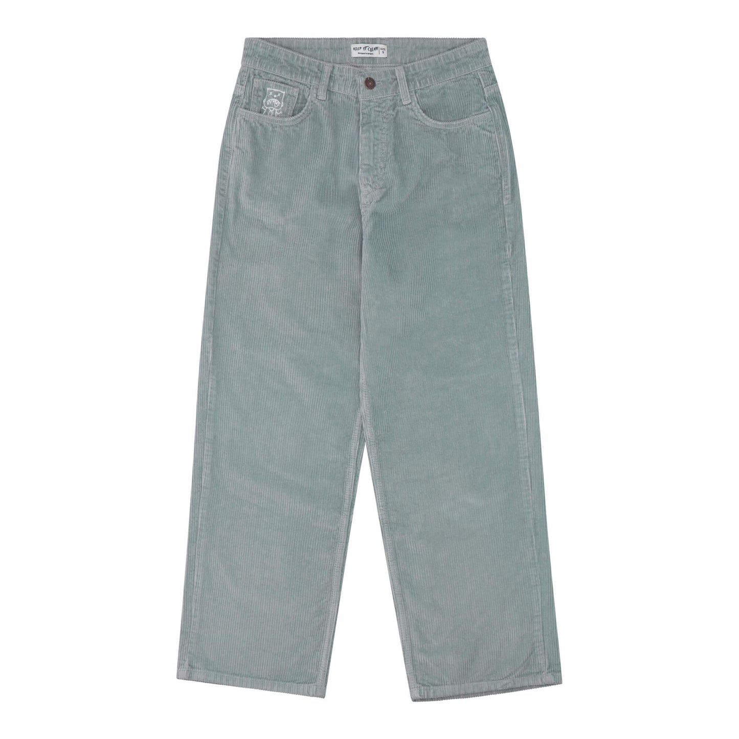 KEEP IT CLEAN - LOOSE PANT CORDUROY - AQUA MINT