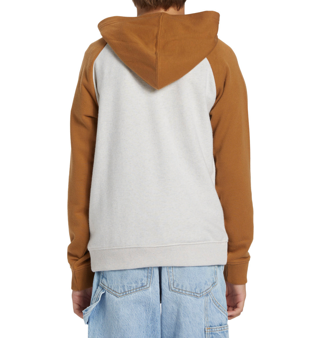 DC - CORPO RAGLAN YOUTH HOOD - SNOW HEATHER/CHIPMUNK