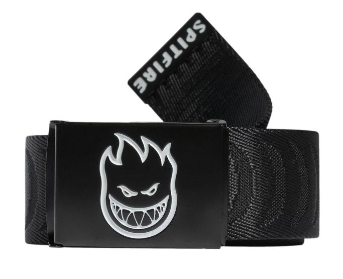 SPITFIRE - BIGHEAD CRESENT JACQUARD BELT - BLACK/WHITE