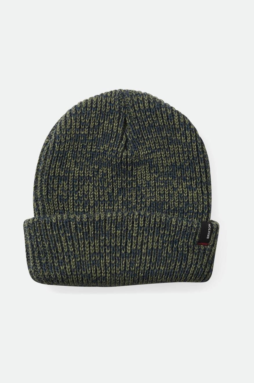 BRIXTON - POLAR CHUNKY BEANIE - WASHED NAVY/OLIVE SURPLUS MARLED