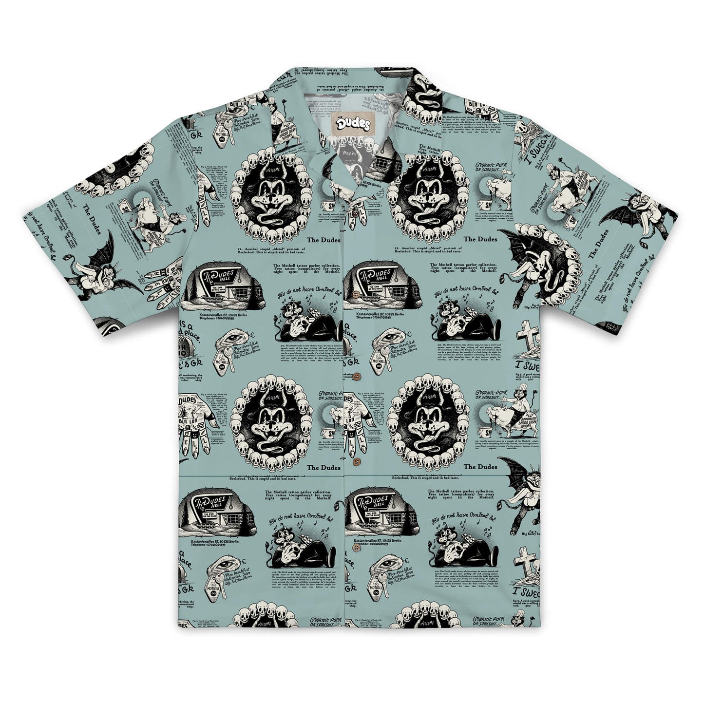 THE DUDES - BEELZEBUD BLUES HAWAIIAN SHIRT - MULTI