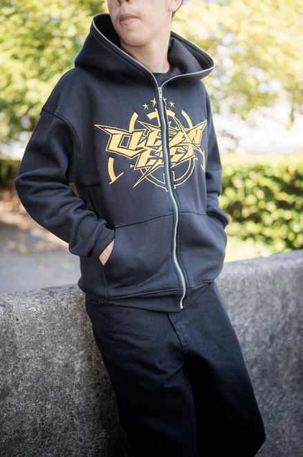 KEEP IT CLEAN - INFINITY FULL ZIPPER HOOD - BLACK/GOLD