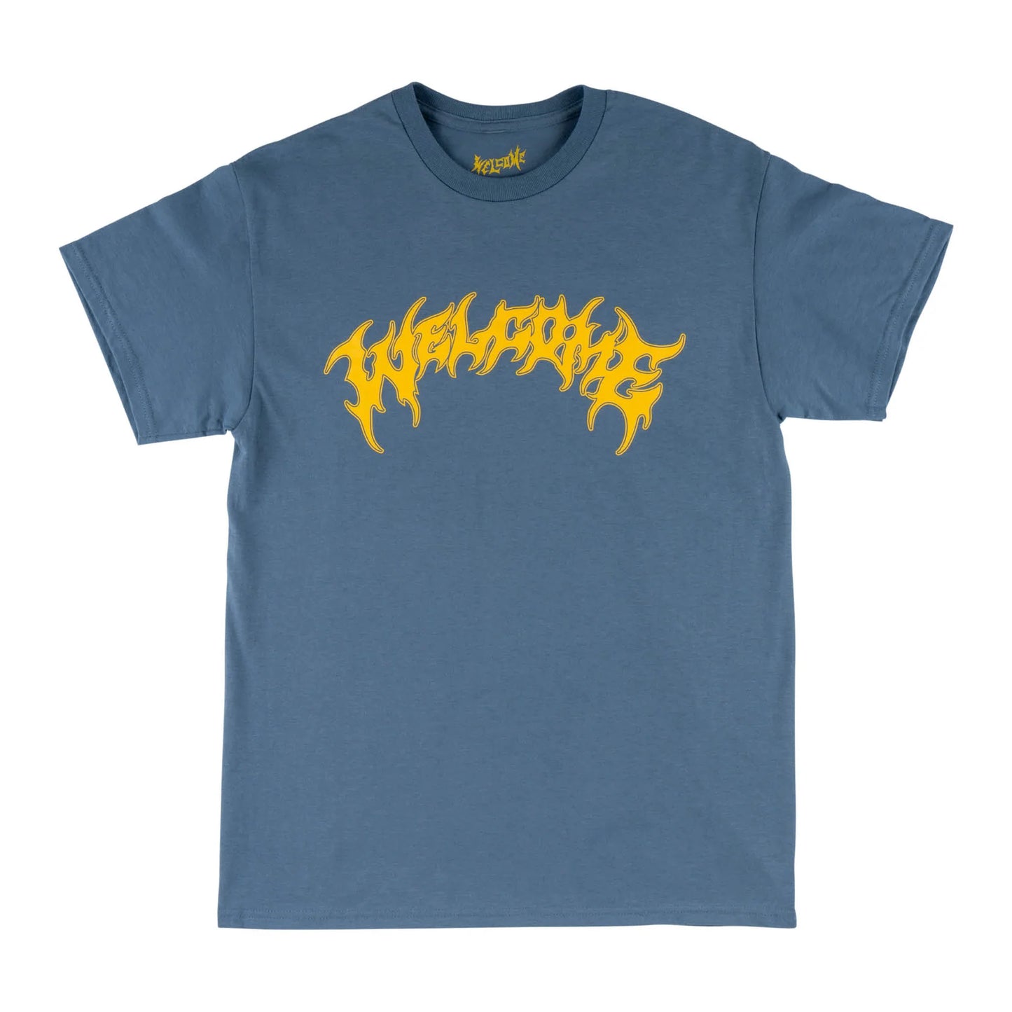 WELCOME - BARB TEE - INDIGO/YELLOW