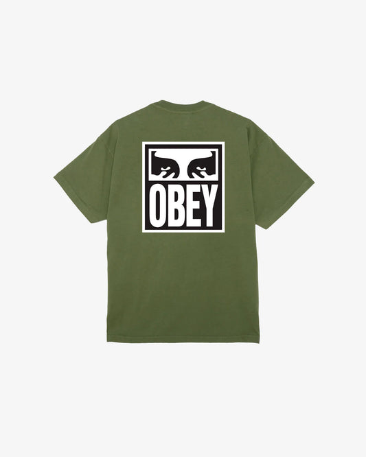 OBEY - EYES ICON HEAVYWEIGHT TEE - MOSS GREEN