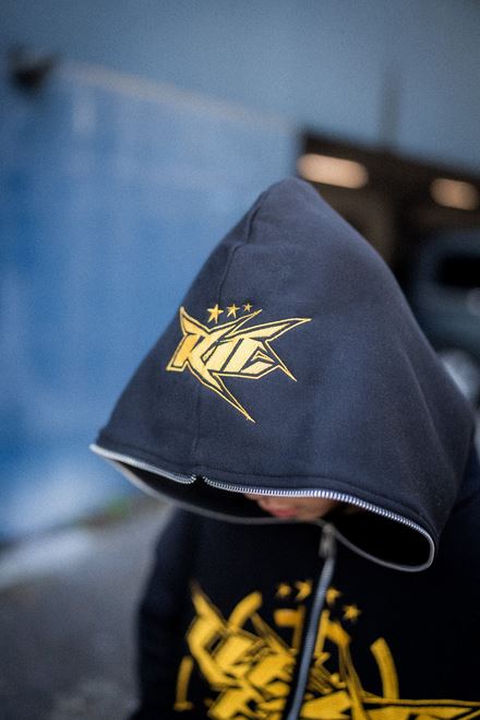 KEEP IT CLEAN - INFINITY FULL ZIPPER HOOD - BLACK/GOLD