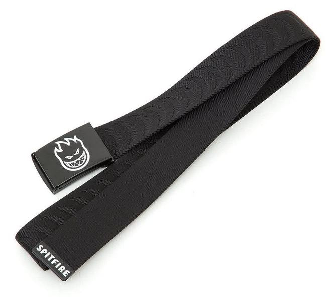 SPITFIRE - BIGHEAD CRESENT JACQUARD BELT - BLACK/WHITE