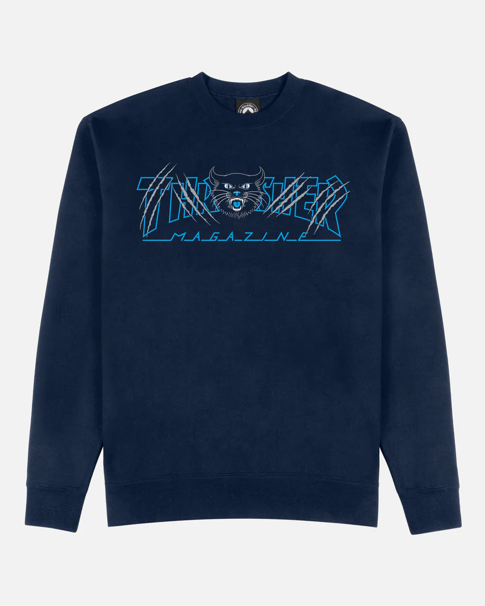 THRASHER - GATO CREWNECK - NAVY