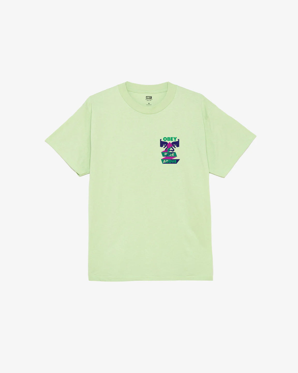 OBEY - RISE ABOVE RIBBON CLASSIC TEE - CUCUMBER