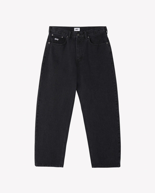 OBEY - BIGWIG BAGGY DENIM - FADED BLACK