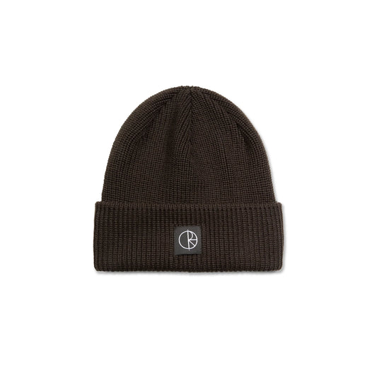 POLAR - DOUBLE FOLD MERINO BEANIE - BROWN