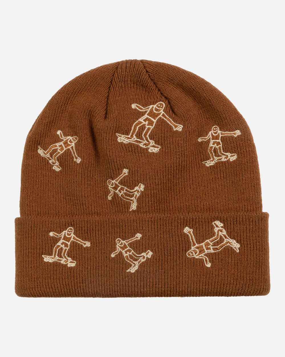 THRASHER - GONZ PATTERN BEANIE - BROWN