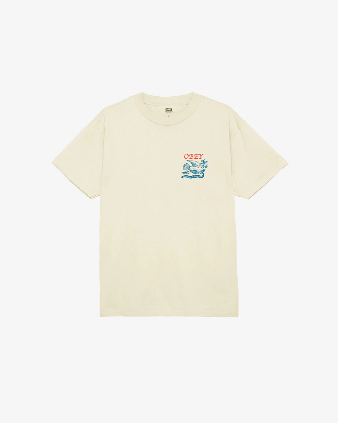 OBEY - PEACE DELIVERY DOVE CLASSIC TEE - CREAM