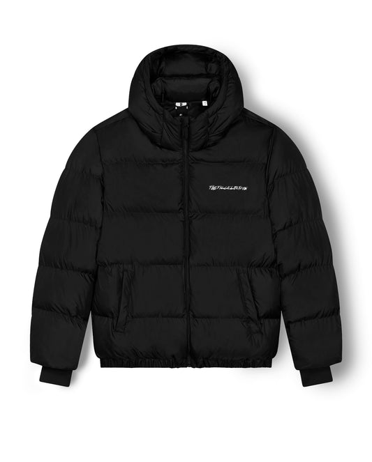 POETIC COLLECTIVE - HOODED PUFFER JACKET - BLACK