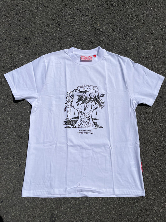 LOVENSKATE - STAFF MEETING TEE - WHITE