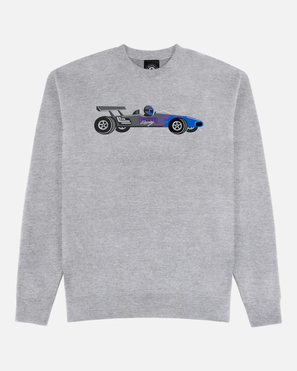 THRASHER - RACECAR CREWNECK - SPORTS GREY