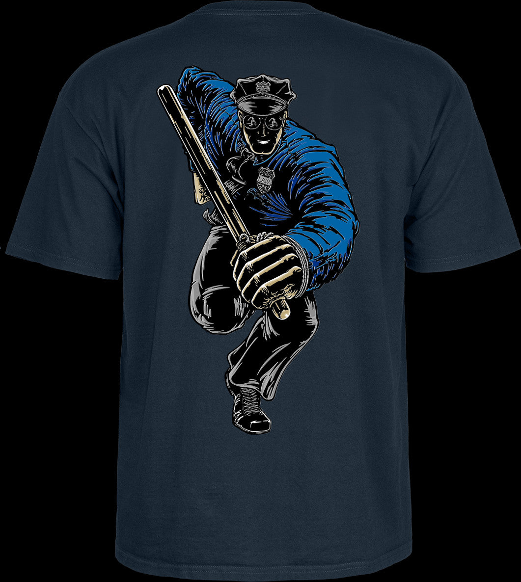 POWELL PERALTA - CHRIS SENN POLICE TEE - NAVY