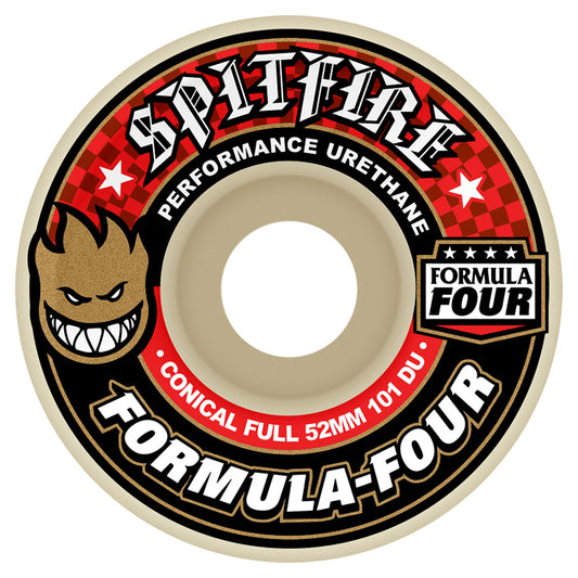 SPITFIRE - FORMULA FOUR CONICAL FULL - 101DURO - 52MM - RED