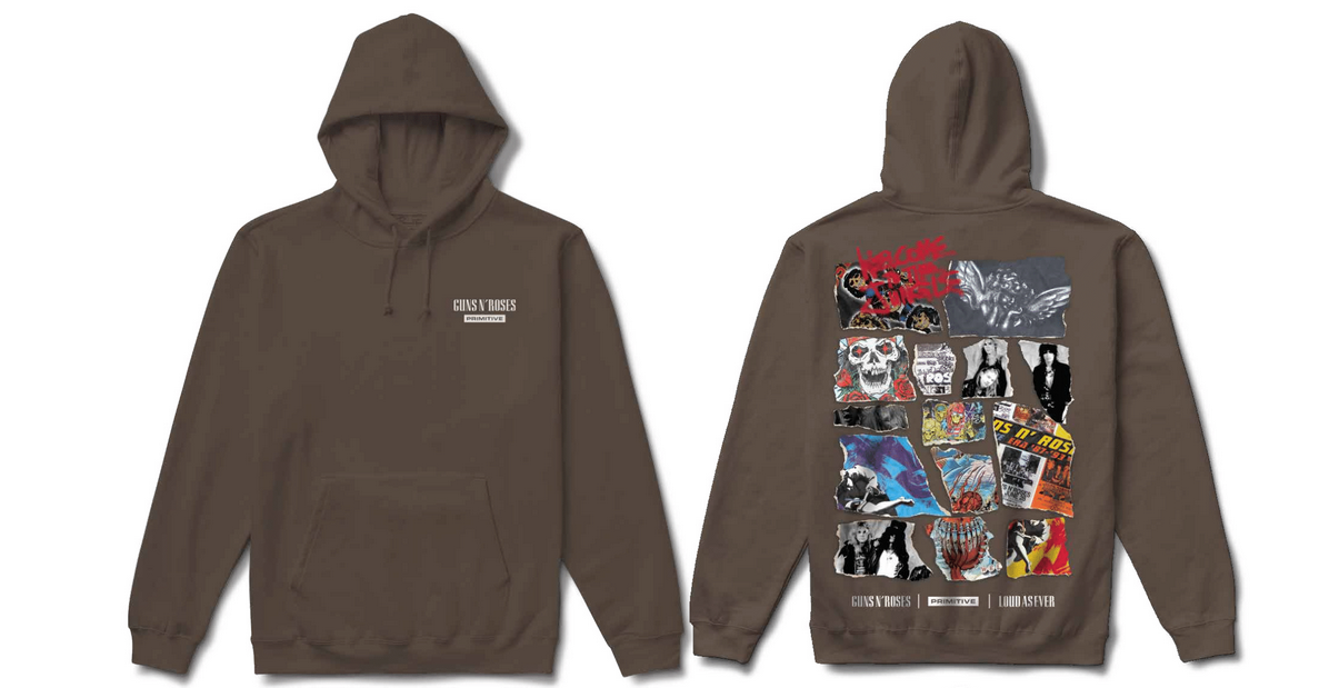 PRIMITIVE x GUNS 'N ROSES - SUNSET HOOD - BROWN