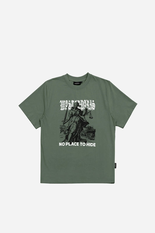 WASTED PARIS - SENTENCE TEE - LICHEN GREEN