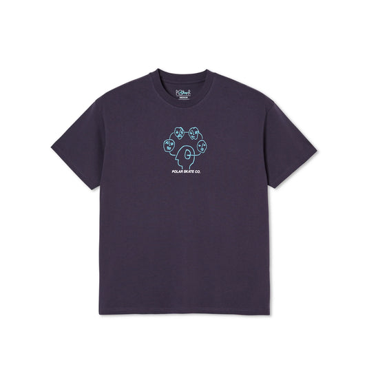 POLAR - HEAD SPACE TEE - VIOLET/WHITE