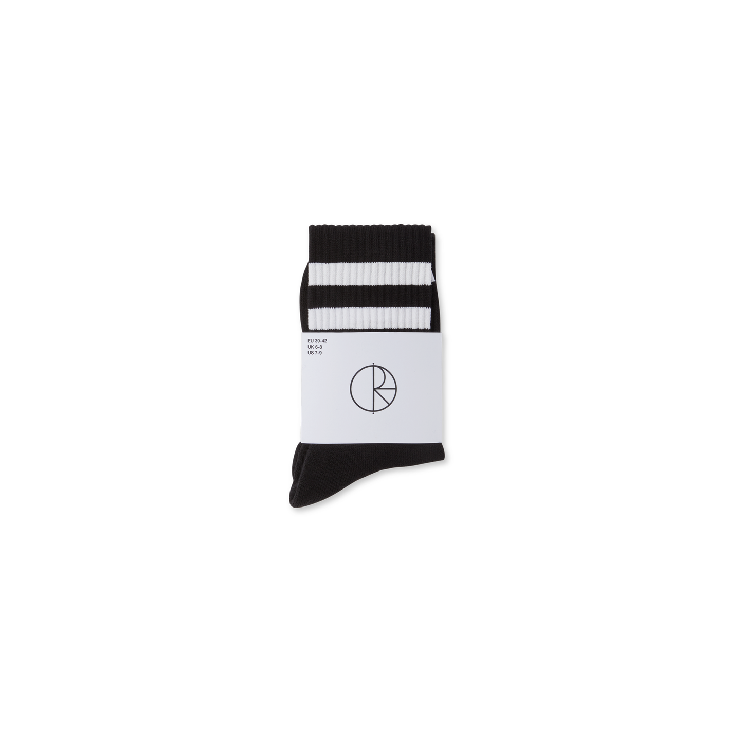 POLAR - RIB SOCKS HAPPY SAD - BLACK