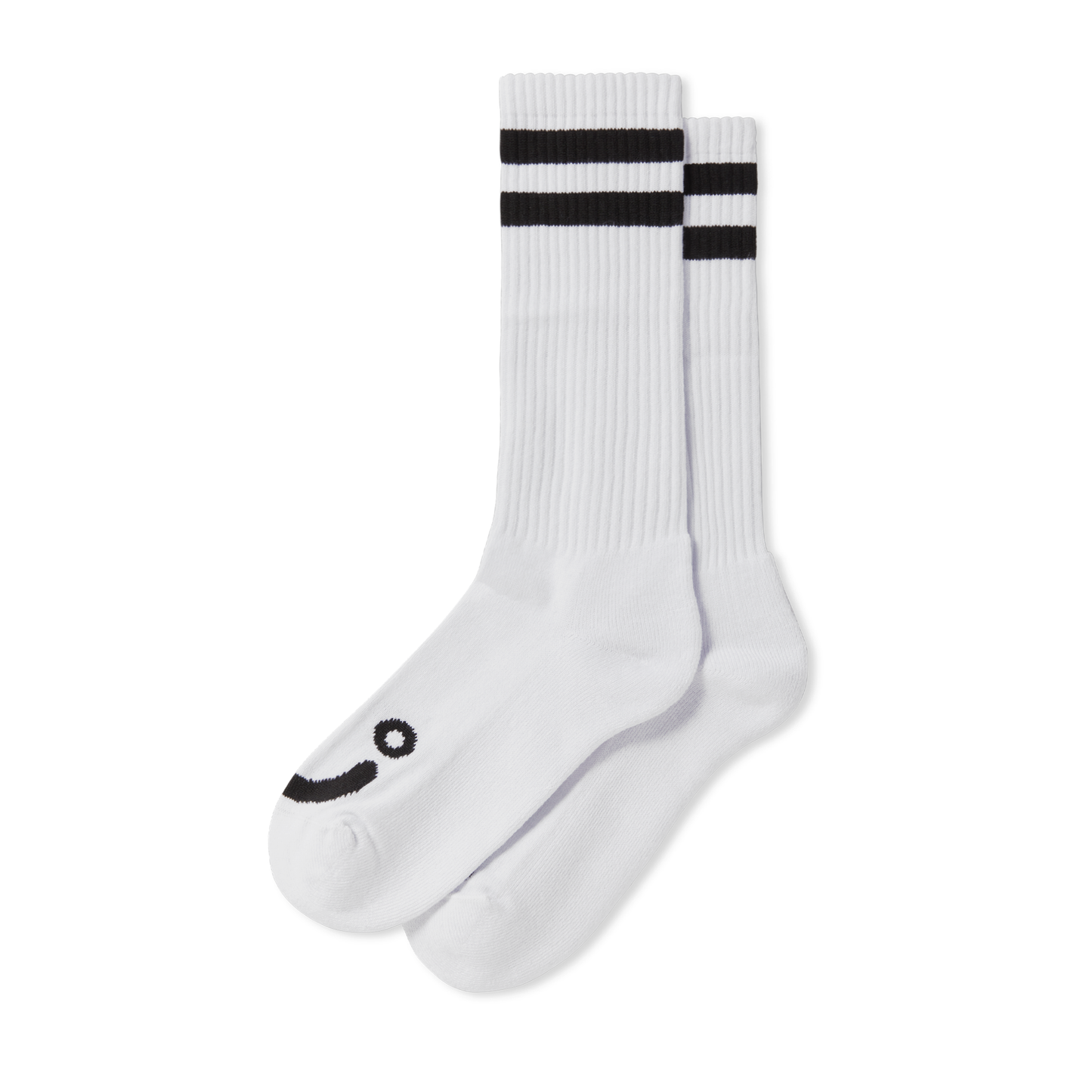 POLAR - RIB SOCKS HAPPY SAD - WHITE