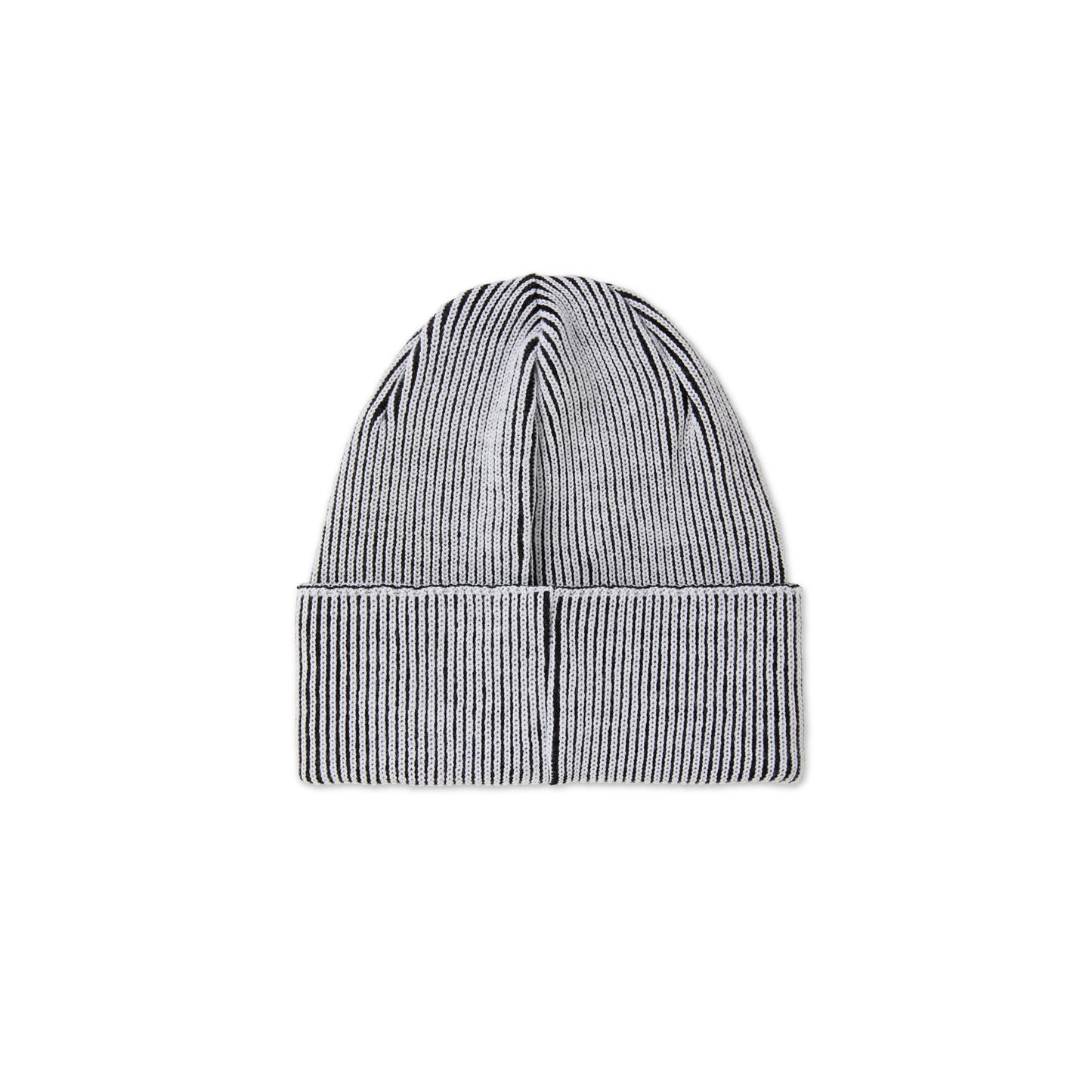 POLAR - MERINO LINES BEANIE - WHITE/BLACK