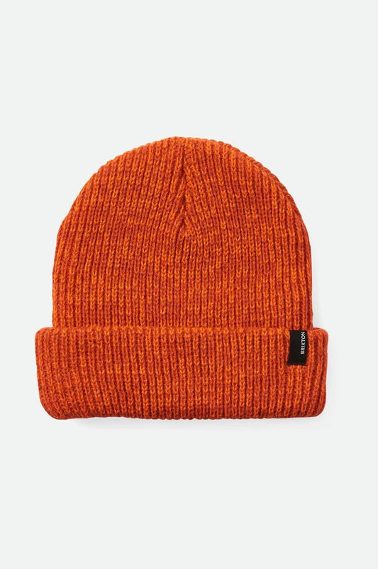 BRIXTON - POLAR CHUNKY BEANIE - BURNT RED/ATHLETIC ORANGE MARLED