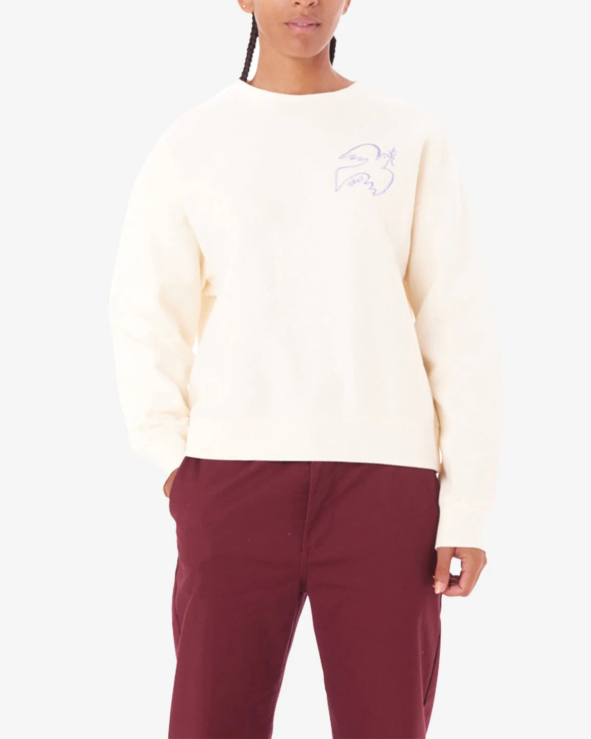 OBEY - PEACE DOVE CREWNECK - UNBLEACHED