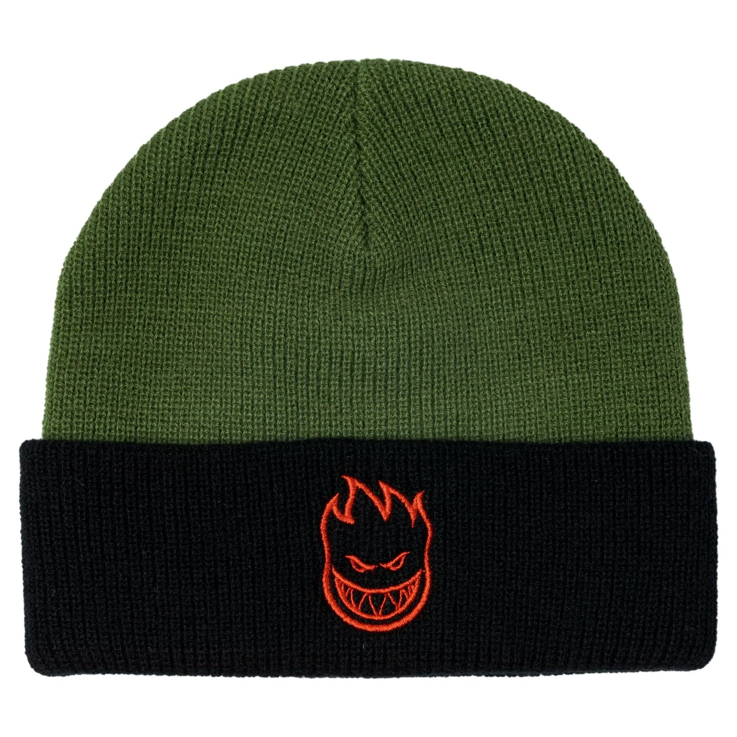 SPITFIRE - BIGHEAD CUFF BEANIE - OLIVE/BLACK/RED