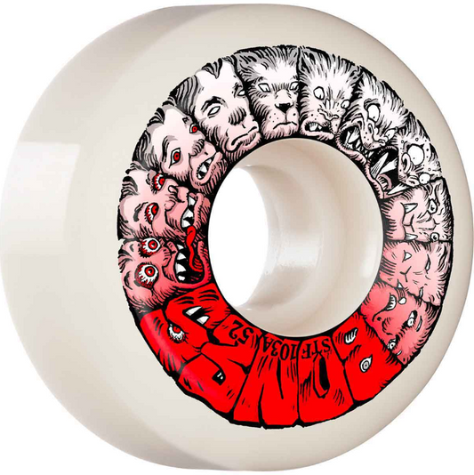 BONES - WEIRD WOLF V5 SIDECUT STREET TECH FORMULA - 103A DURO - RED