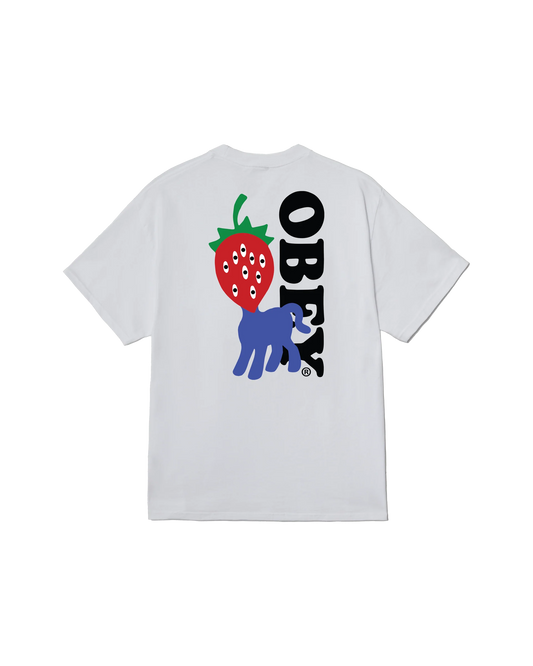 OBEY - STRAWBERRY TEE - WHITE