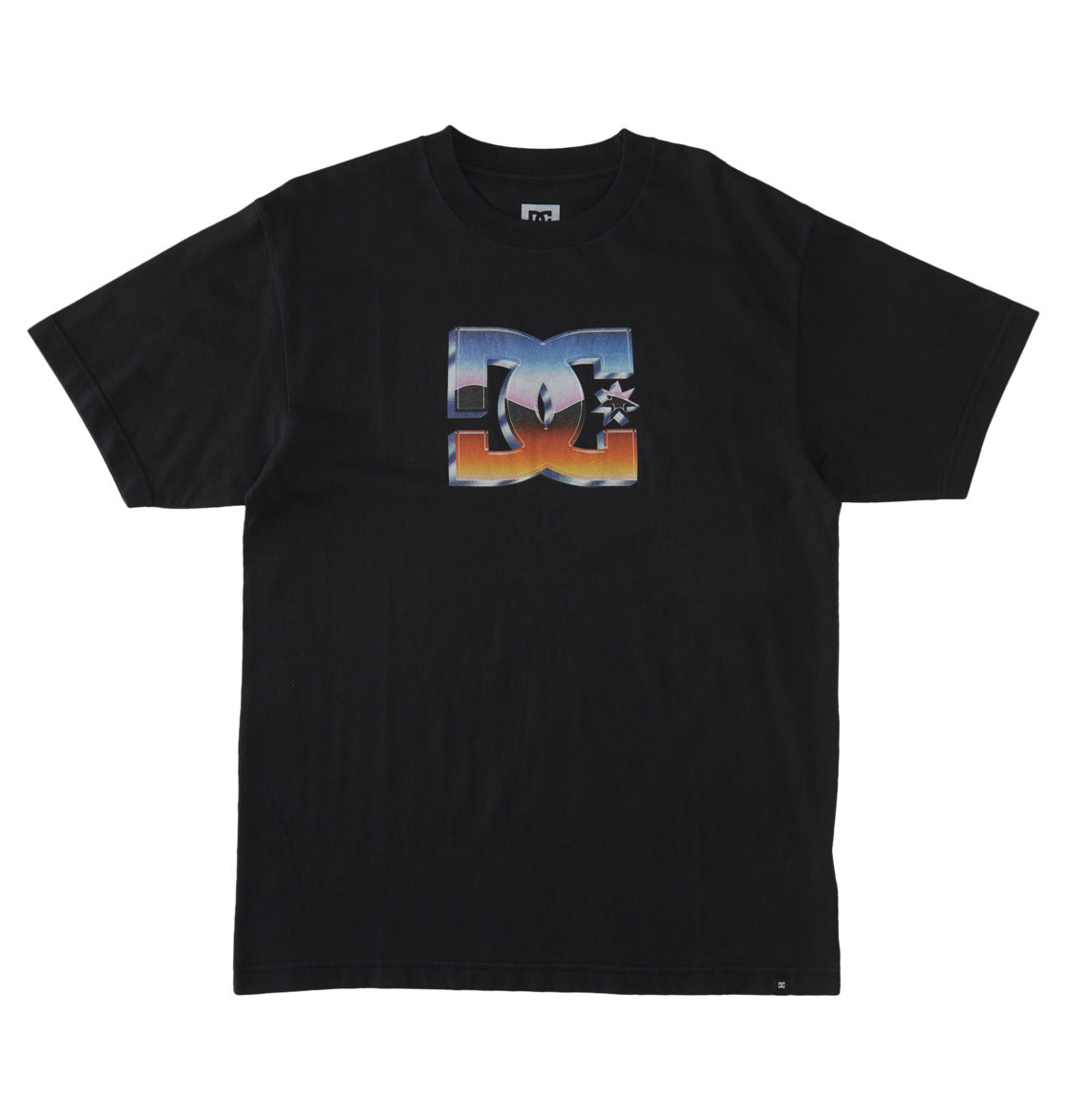 DC - CHROME STAR TEE - BLACK PIGMENT DYE