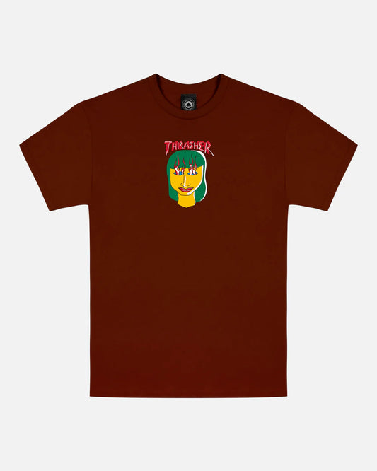 THRASHER - TALK SHIT BY GONZ TEE - MAROON