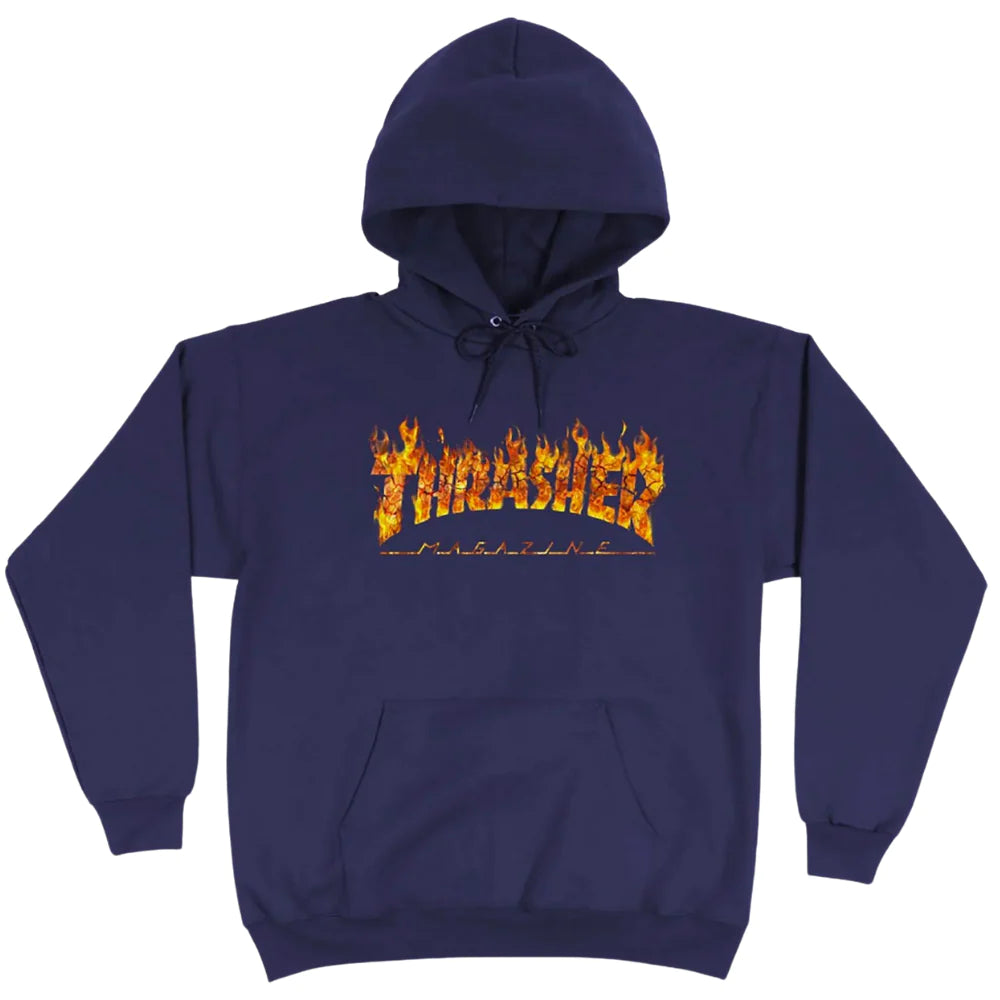 THRASHER - INFERNO HOOD - NAVY BLUE