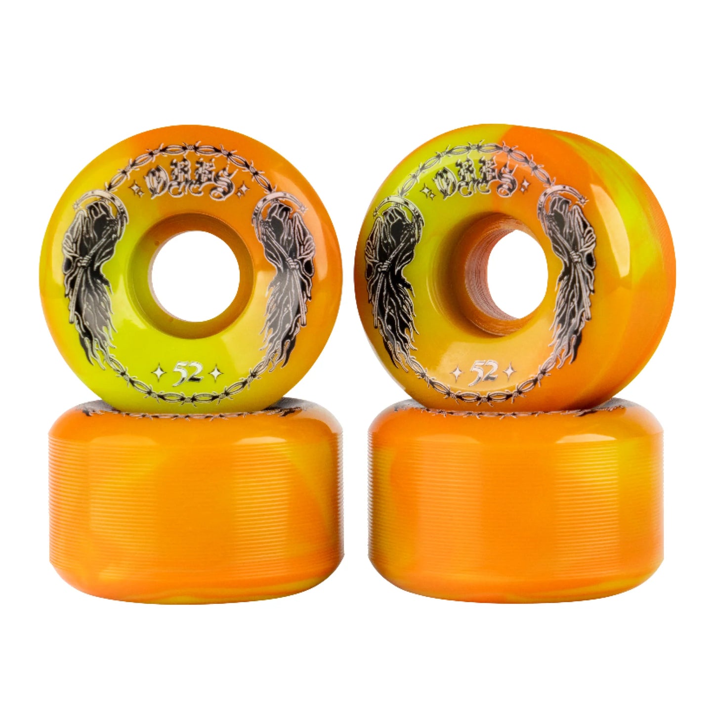 ORBS - SCPECTER SWIRLS - GREEN/ORANGE - 99A - 52MM